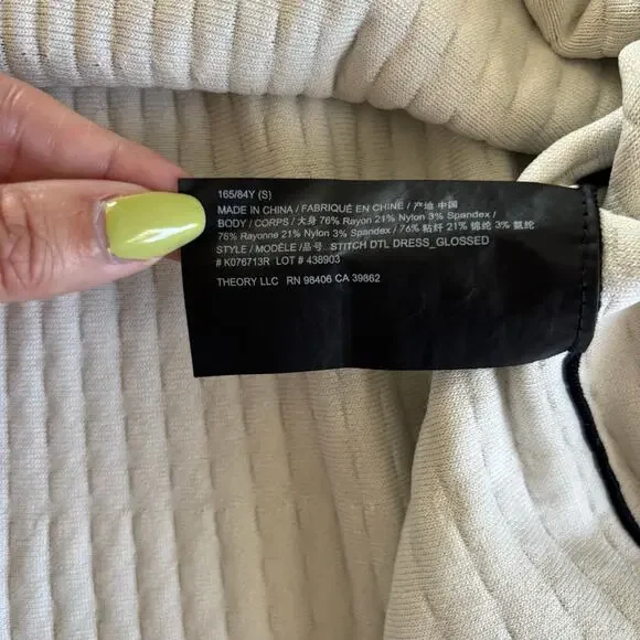 Theory Black and White Sleeveless Fit and Flare Mini Dress Women’s Small Bodycon - Picture 10 of 10